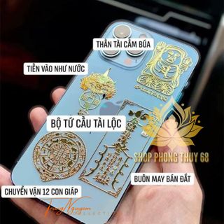 Linh Phù Miếng Dán Điện Thoại Tài Lộc May Mắn Nhiều Mẫu Đẹp Lung Linh, Phù Hợp Cho Tất Cả Các ĐT