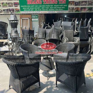 Ghế thúng dây tròn màu đen thanh lý giá rẻ 20 bộ hàng mới