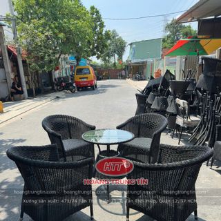 Ghế thúng dây tròn màu đen thanh lý giá rẻ 20 bộ hàng mới giá sỉ