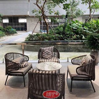 Ghế cafe mây nhựa ngoài trời cao cấp giá sỉ