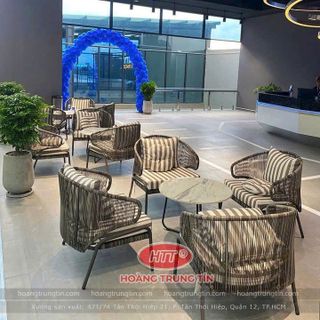 Ghế cafe mây nhựa ngoài trời cao cấp