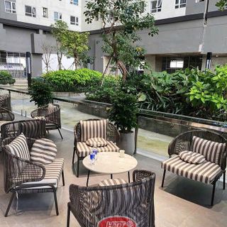 Ghế cafe mây nhựa ngoài trời cao cấp