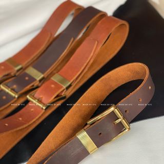 Dây nịt da bò sáp đồng đúc