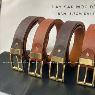 Dây nịt da bò sáp đồng đúc