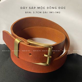 Dây nịt da bò sáp đồng đúc