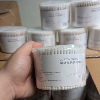 Hộp 500 tăm bông thân gỗ 115G