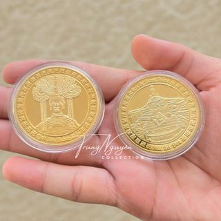 Đồng Xu Lưu Niệm Bà Núi Đen Tây Ninh - Linh Sơn Thánh Mẫu Mạ Vàng Phong Thủy Xin Lộc Làm Ăn