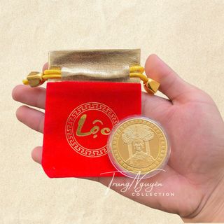 Đồng Xu Lưu Niệm Bà Núi Đen Tây Ninh - Linh Sơn Thánh Mẫu Mạ Vàng Phong Thủy Xin Lộc Làm Ăn