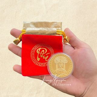 Đồng Xu Lưu Niệm Bà Núi Đen Tây Ninh - Linh Sơn Thánh Mẫu Mạ Vàng Phong Thủy Xin Lộc Làm Ăn