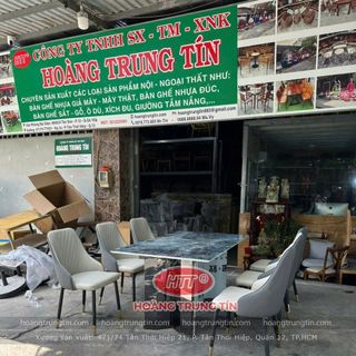 Bộ bàn ghế ăn mặt đá 6 ghế 1 bàn