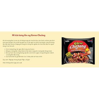1 Thùng mì trộn Tương đen Paldo Koreno Vị Cay Và Không Cay (78gr x 20 gói)