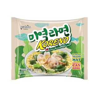 Thùng 24 gói Mì Paldo Koreno rong biển vị ngao gói 102g