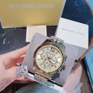 ĐỒNG HỒ NAM CAO CẤP MICHAEL MK8281 CHONOGRAP DÂY THÉP VÀNG FULLBOX