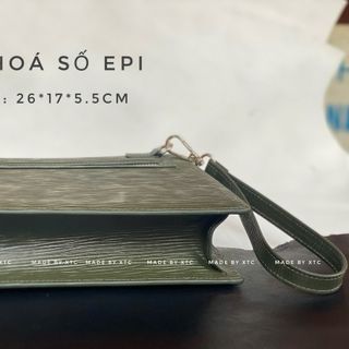 CLUTCH khóa số da bò epi