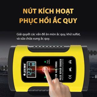 Bộ Sạc Ắc Quy 12V Kèm Phục Hồi Bình Đa Năng