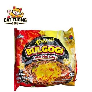 1 Thùng 24 Gói Mì Xào Hương Vị Bò Xào Bulgogi Phô Mai Cay Koreno giá sỉ