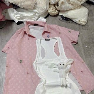 Combo 2 món đầm body ba lỗ kèm áo sơ mi và gấu
