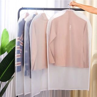 Túi bọc quần áo treo tủ chống bụi, túi bọc trùm quần áo loại dày, có khóa, chống nước sắp xếp gọn tủ quần áo
