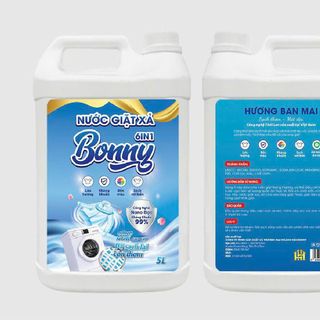 NƯỚC GIẶT XẢ ĐẬM ĐẶC BONNY 6 TRONG 1 HƯƠNG THƠM QUYẾN RŨ LOẠI CAN 5L - THỜI TRANG HC