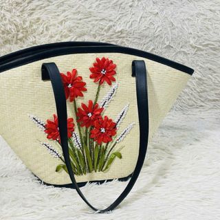 Túi xách cỏ bàng lá buông Túi thêu hoa đồng tiền