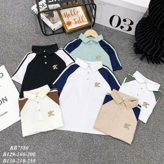 Áo Polo Bé Trai Cotton Mềm 3-10 tuổi