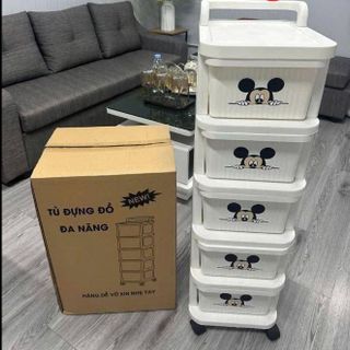 KỆ ĐỰNG ĐỒ 5 TẦNG CÓ BÁNH XE MICKY