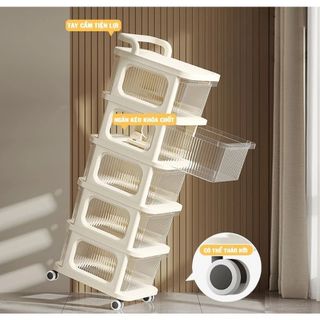 KỆ ĐỰNG ĐỒ 5 TẦNG CÓ BÁNH XE MICKY