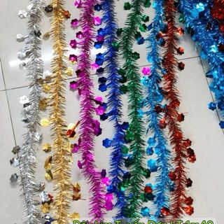 Bó 10 Dây Kim Tuyến Trang Trí . Dây Kim Tuyến Đơn , Kết Hình Hoa Mai hoặc Trăng Sao , Óng Ánh , Siêu Đẹp