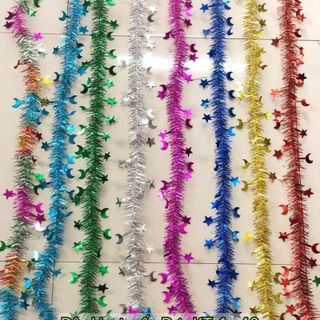 Bó 10 Dây Kim Tuyến Trang Trí . Dây Kim Tuyến Đơn , Kết Hình Hoa Mai hoặc Trăng Sao , Óng Ánh , Siêu Đẹp