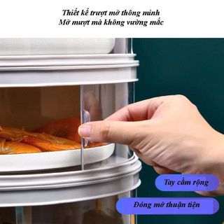 LỒNG BÀN GIỮ NHIỆT 5 TẦNG MÀU TRẮNG