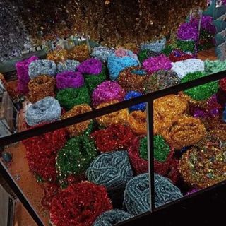 Lẻ 1 Dây Kim Tuyến Trang trí , Dây Kim tuyến Đơn Kết Hình Hoa Mai hoặc Trăng Sao Dùng Trang Trí Tết ,Noel ,Sinh Nhật