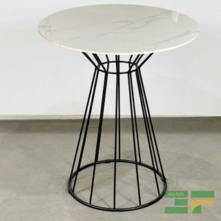 Bàn Tròn Cafe Mặt Đá Chân Sắt - BCF07CRM