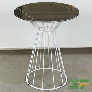 Bàn Tròn Cafe Mặt Đá Chân Sắt - BCF07CRM
