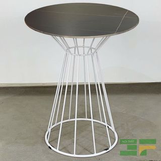 Bàn Tròn Cafe Mặt Đá Chân Sắt - BCF07CRM