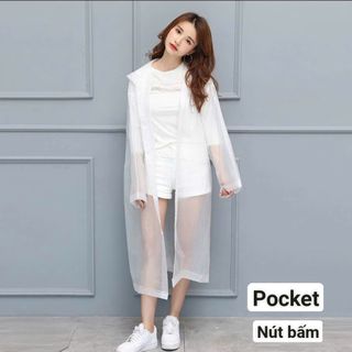 ÁO MƯA POCKET NHẬT BẢN TRONG SUỐT NGƯỜI LỚN