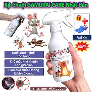 Chai Xịt Đuổi Chuột NHẬT BẢN SAMURAI CARE 350ml - Dùng Xe Ôtô, Trong Nhà - Chiết Xuất Tự Nhiên An Toàn Cho Người Dùng saleê