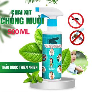 Chai Xịt Đuổi Muỗi, Côn Trùng Vim Nano 500ml Mùi Hương Dễ Chịu Xuất Xứ Thảo Mộc - Xua Đuổi Muỗi, Gián, Côn Trùng sale