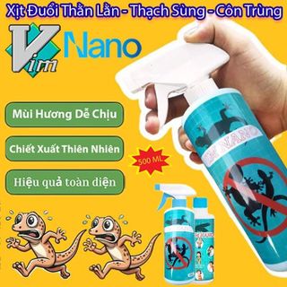 Chai Xịt Thằn Lằn, Thạch Sùng Vim Nano 500ml Mùi Hương Dễ Chịu Xuất Xứ Thảo Mộc - Xua Đuổi Muỗi, Gián, Thạch Sùng SALE