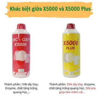 [Tặng Vòi Xịt] Nước Tẩy Quần Áo Chính Hãng VIC OXY X5000 Tẩy Mốc, Ố Vàng, Lem Màu 500ml Tẩy Trắng Đánh Bay Mọi Vết Bẩn sss
