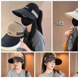 Mũ bucket cói vành rộng với chóp kín chống nắng