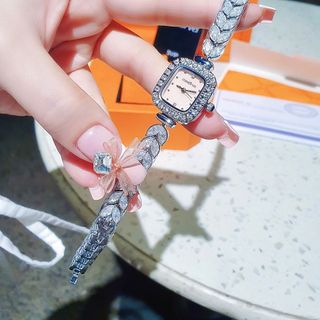 ĐỒNG HỒ NỮ CHÍNH HÃNG COMLORVEI MẶT CHỮ NHẬT DÂY PHA LÊ
