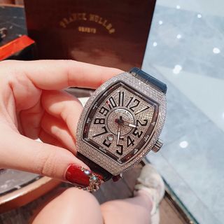 ĐỒNG HỒ NAM SIÊU CẤP PRANCK MULER MÁY CƠ MẶT HỘT XOÀN FULL TOÀN BỘ