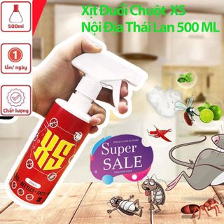 Chai Xịt Đuổi Chuột XS 500 ML Thái Lan - Không Mùi, An toàn - Xua Đuổi Chuột, Gián, Côn Trùng Nguồn Gốc Thảo Mộc khuyến mãi
