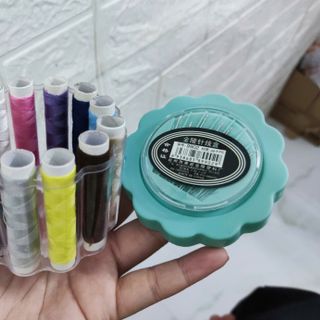Hộp Kim Chỉ Hình Hoa, Đa Năng Nhiều Món Phụ Kiện May Đồ