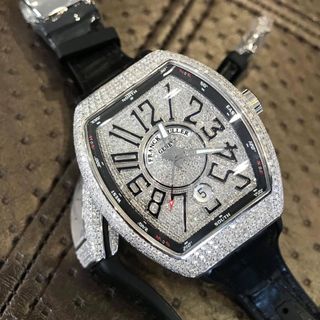 ĐỒNG HỒ NAM SIÊU CẤP PRANCK MULER MÁY CƠ MẶT HỘT XOÀN FULL TOÀN BỘ