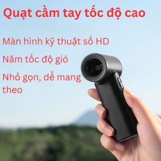 [Phiên Bản Mới 2025] Quạt Mini Cầm Tay Không Cánh – Công Nghệ Làm Lạnh Bằng Chip – Dung Lượng Pin 2000mAh – Màn Hình LED Hiển Thị Nhiệt Độ & Pin