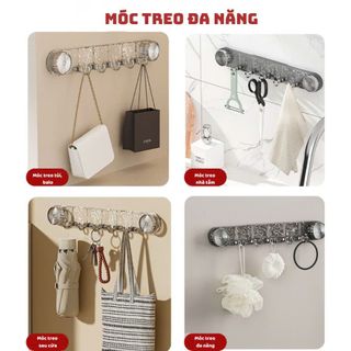 MÓC TREO ĐỒ ĐA NĂNG HÚT CHÂN KHÔNG 5 MÓC GẤP