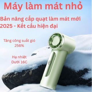 Quạt Cầm Tay Không Cánh Làm Mát Siêu Tốc – Tích Hợp Chip Làm Lạnh Hiệu Suất Cao, Mát Như Máy Lạnh Mini – Hỗ Trợ Sạc Type-C