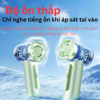 Quạt Cầm Tay Không Cánh Làm Mát Siêu Tốc – Tích Hợp Chip Làm Lạnh Hiệu Suất Cao, Mát Như Máy Lạnh Mini – Hỗ Trợ Sạc Type-C