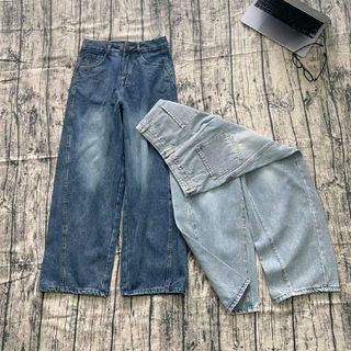 Quần Jean nữ hack dáng, ống đứng, suông dài 100-102 cm; ống rộng 28cm (mã : HTB115)